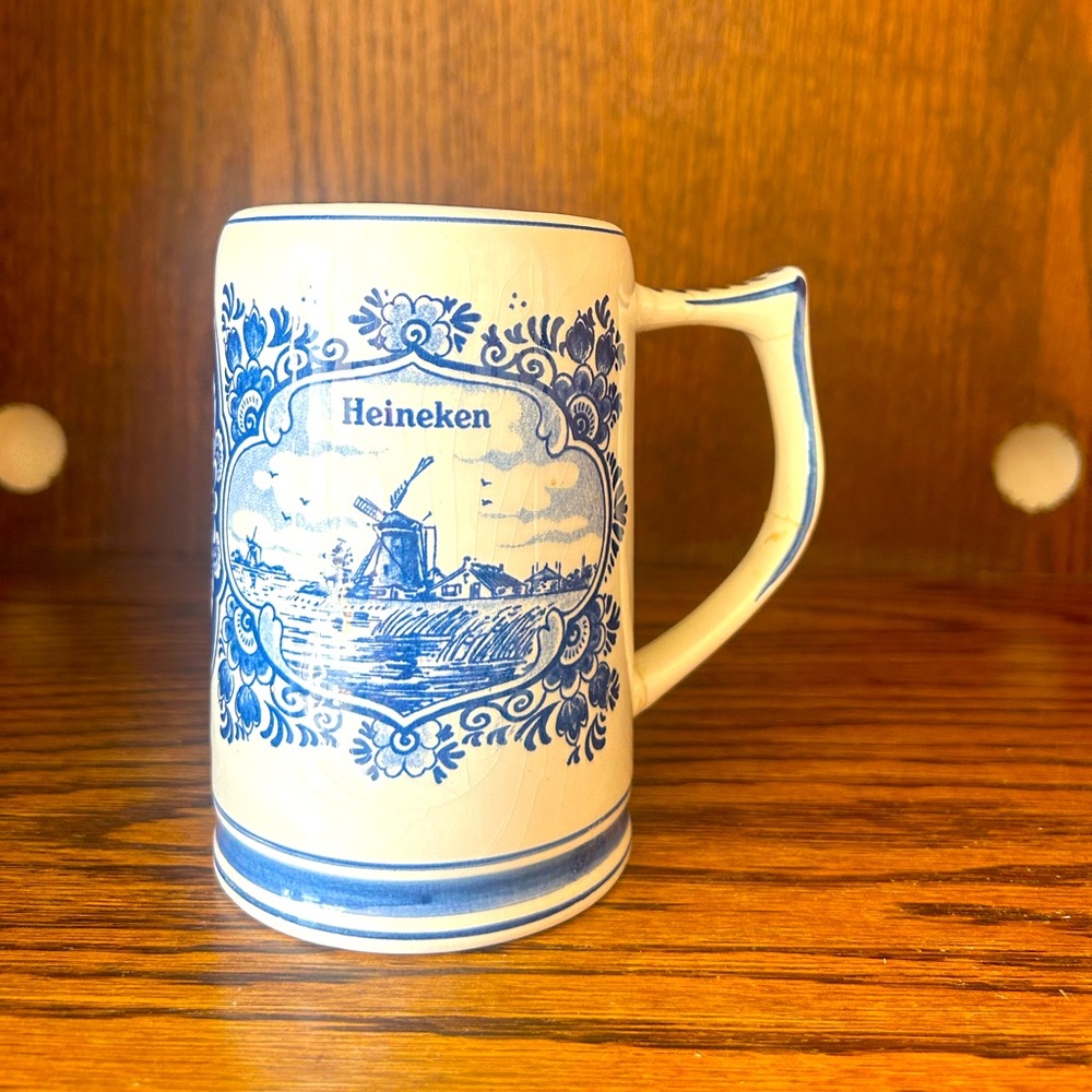 Vintage Heineken Mug *hand painted in Holland